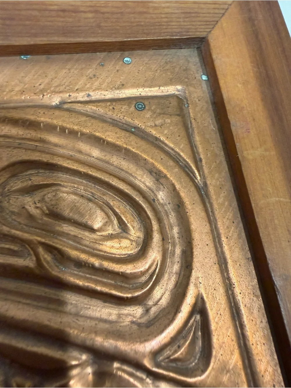 Large 1997 Joseph Paul Illg Copper Relief Art Panel Raven Whale Keepsake Box - Picture 9 of 15